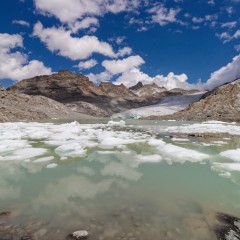 Le lac et le glacier du Grand Méan