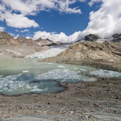 Le lac et le glacier du Grand Méan
