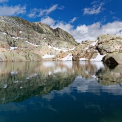 Les lacs Bessons - le deuxième lac (2 545 m)