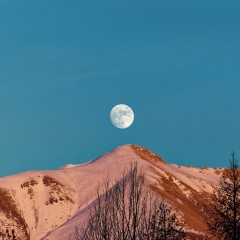 La Lune se lève sur Risoul